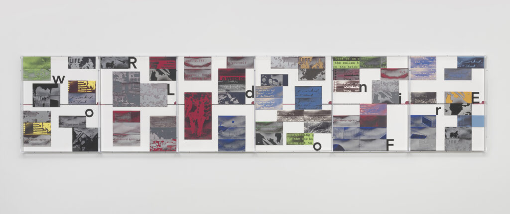 This image illustrates a link to the exhibition titled Mary Kelly in The New World