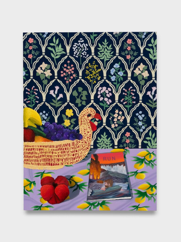 This image depicts an artwork by Alec Egan titled "Run." This artwork was created in 2026 and measures 48" x 36" [HxW] (121.92 x 91.44 cm). Its medium is Oil on canvas.