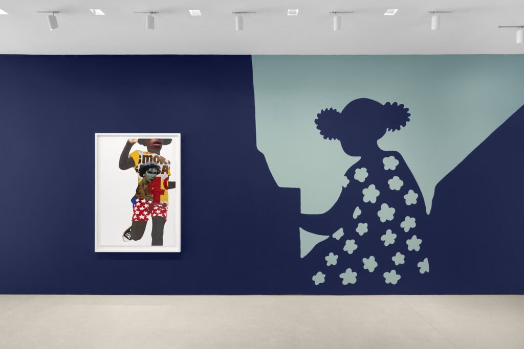 This image illustrates a link to the exhibition titled Deborah Roberts<br><i>Consequences of being</i>