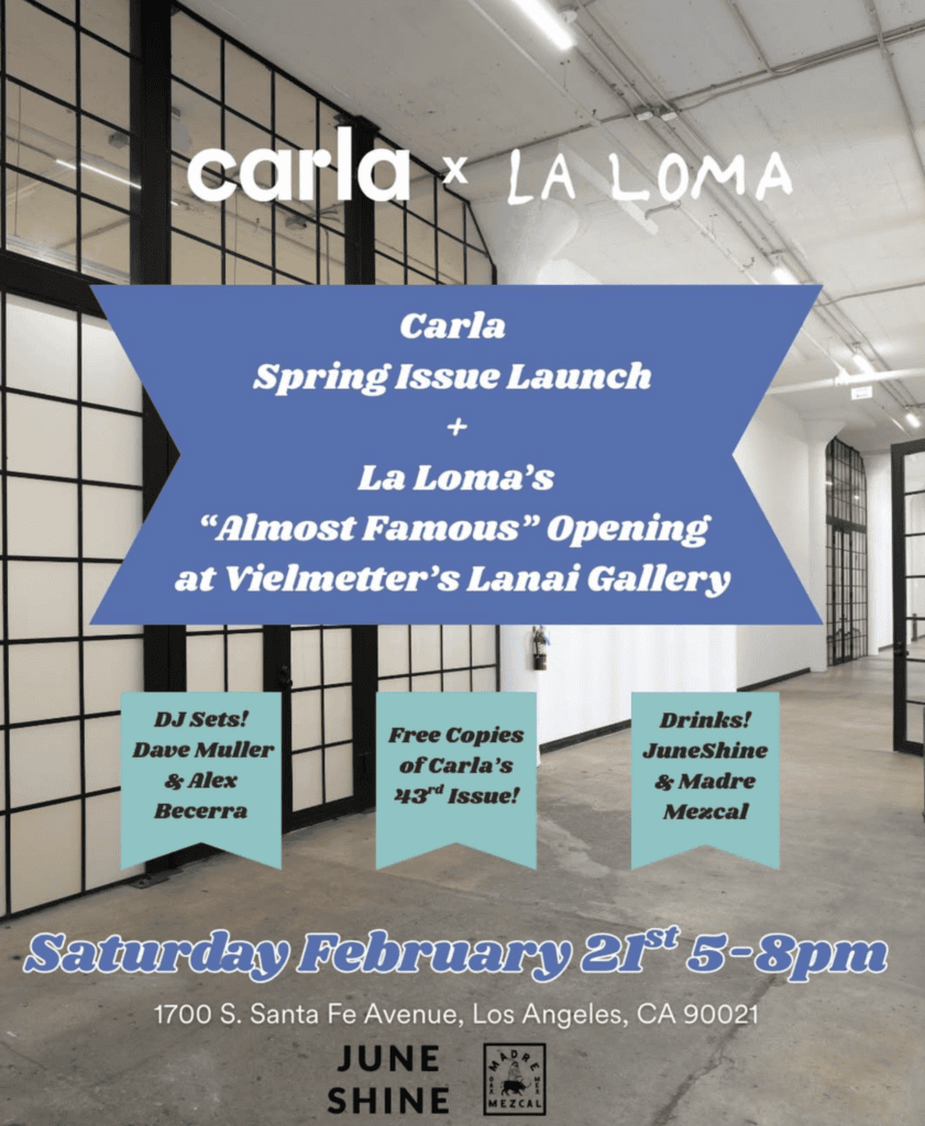 This image illustrates a link to the exhibition titled Vielmetter Invites: <br>La Loma Projects Presents “Almost Famous” in our Lanai Gallery