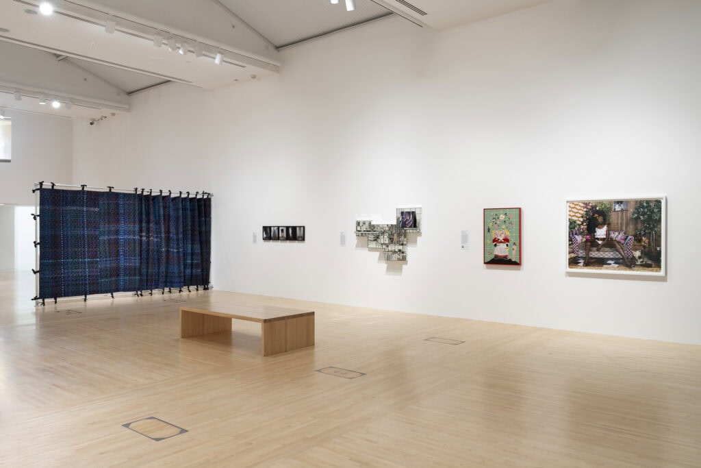 This image illustrates a link to the exhibition titled Andrea Bowers<br>Genevieve Gaignard<br>Ruben Ochoa in<br><i>Day-to-Day: Rhythm, Routine, Resistance</i>