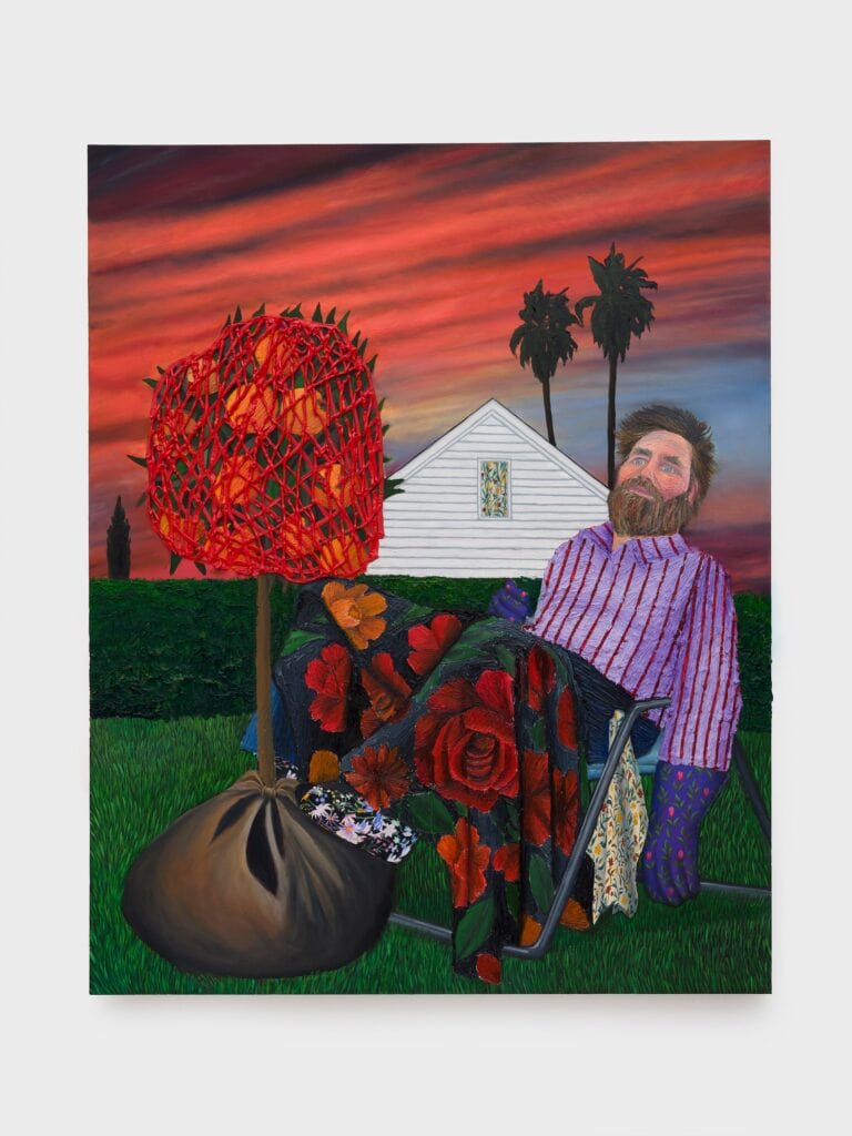 This image depicts an artwork by Alec Egan titled "Groundskeeper." This artwork was created in 2026 and measures 60" x 48" [HxW] (152.4 x 121.92 cm). Its medium is Oil on canvas.