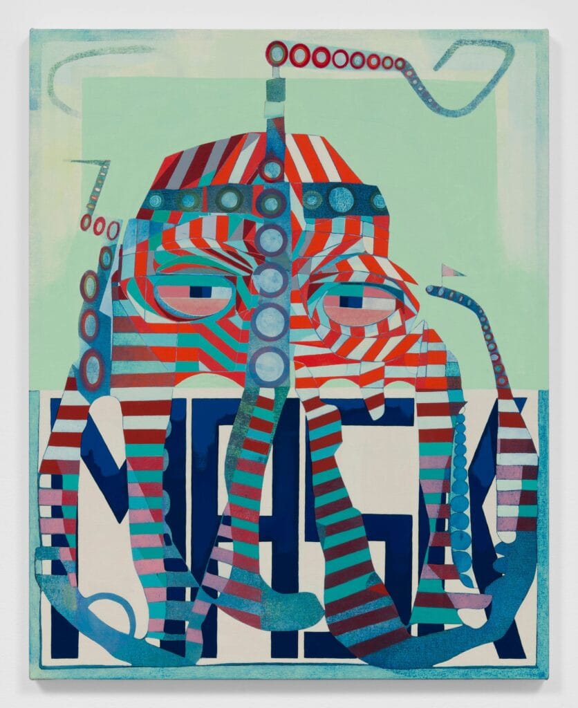 This image depicts an artwork by Brad Eberhard titled "Mask." This artwork was created in 2018 and measures 30" x 24" [HxW] (76.2 x 60.96 cm). Its medium is Oil on canvas over panel.