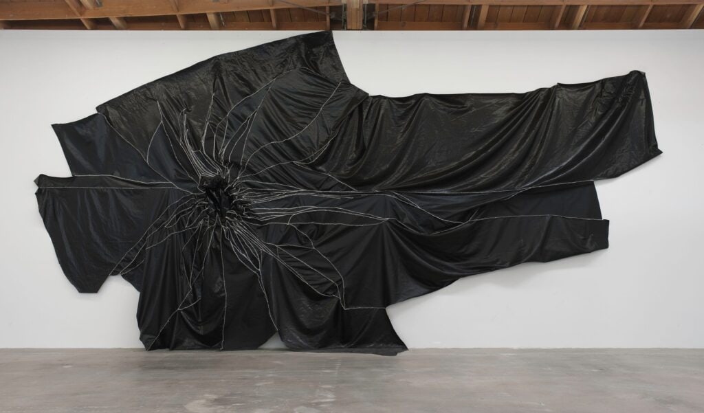 This image illustrates a link to the exhibition titled Rodney McMillian in<br><i>Hard Art</i>